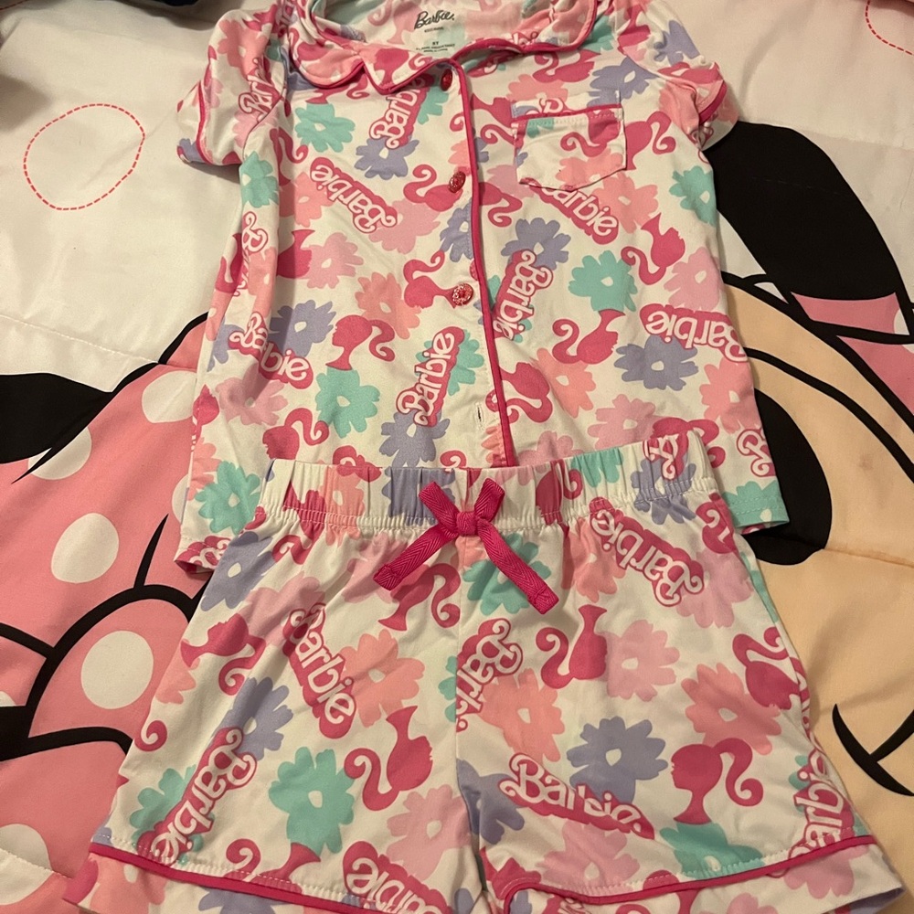 Barbie Pink and White Pajama set